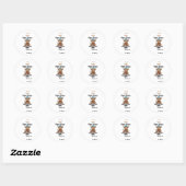 Sticker Rond T-Shirt (Feuille)