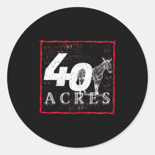 Sticker Rond T-shirt 40 Acres et une mule Histoire noire