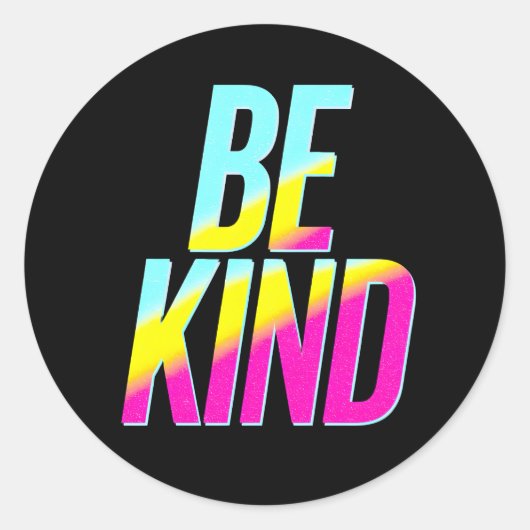 Sticker Rond T-shirt BE Kind (Devant)