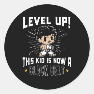 Sticker Rond T Shirt Cadeaux de Récompense de Ceinture Noire d'