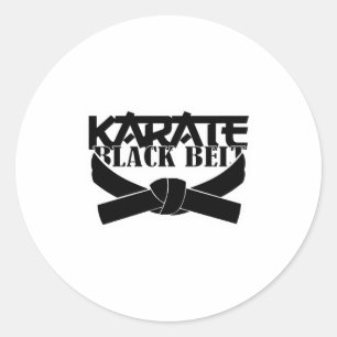 Sticker Rond T Shirt Ceinture Noire de Karaté_1