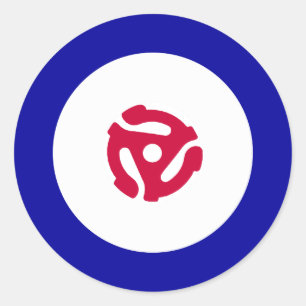 Sticker Rond T-shirt cible 45 tr/min