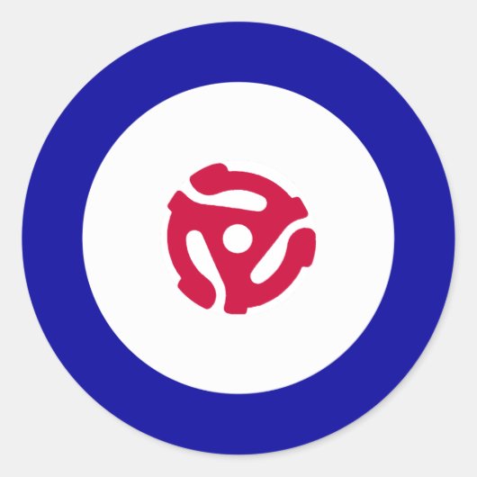 Sticker Rond T-shirt cible 45 tr/min (Devant)