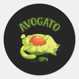 Sticker Rond T Shirt Cinco De Mayo Drôle Meow Avogato Chat Avoc