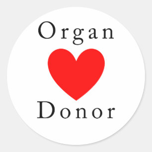 Sticker Rond T-shirt de donateur d'organe