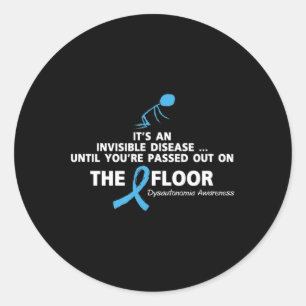 Sticker Rond T-shirt de Dysautonomia