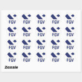 Sticker Rond T-shirt de FGV (Feuille)