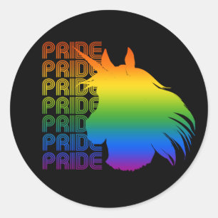 Sticker Rond T-shirt de la chaine Unicorne