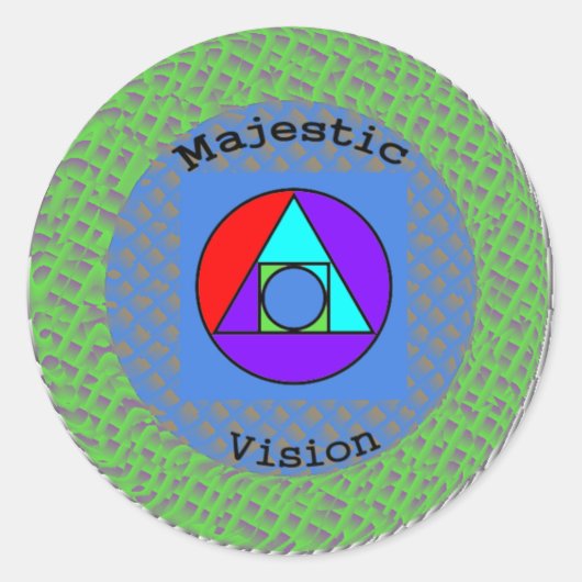 Sticker Rond T-shirt de la série Triangulation Vision Majestic (Devant)