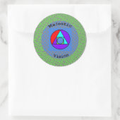 Sticker Rond T-shirt de la série Triangulation Vision Majestic (Sac)