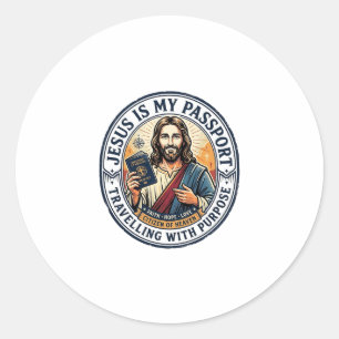 Sticker Rond T-shirt de missions mondiales missionnaire Jésus c