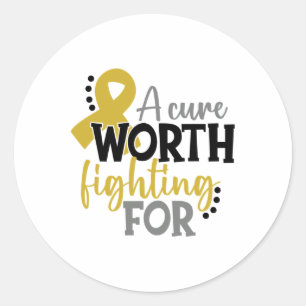 Sticker Rond T-shirt de sensibilisation au cancer de l'enfant U