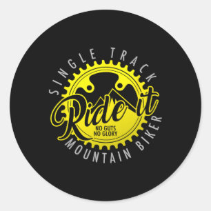 Sticker Rond T-shirt de vélo de montagne single track Mtb cadea
