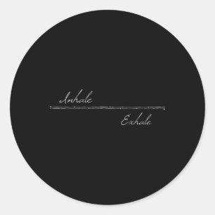 Sticker Rond T-shirt de yoga Inhale Exhale