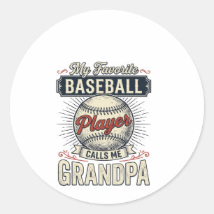 Sticker Rond T-shirt design avec gravure vintage Grand-père de 
