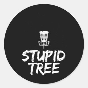 Sticker Rond T Shirt Disc Golf Arbre Stupide T Shirt Drôle Golf