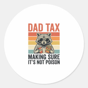 Sticker Rond T-shirt drôle vintage Raton laveur Tax Papa Design