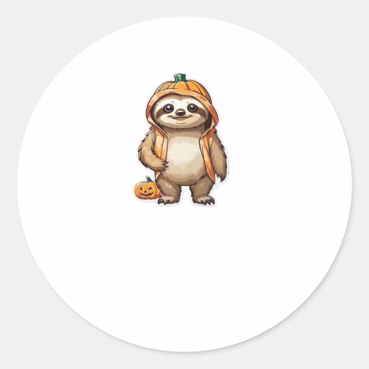 Sticker Rond T-shirt Essential de Slothster Halloween (Devant)