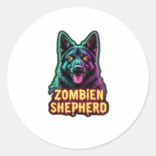 Sticker Rond T-shirt essentiel Berger Allemand GSD Shep Chien Z