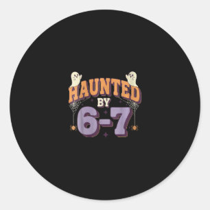 Sticker Rond T-shirt Femme Haunted 67 Six Seven Meme