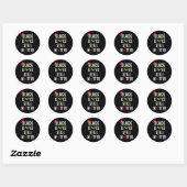 Sticker Rond T-shirt graphique Noël Blm (Feuille)