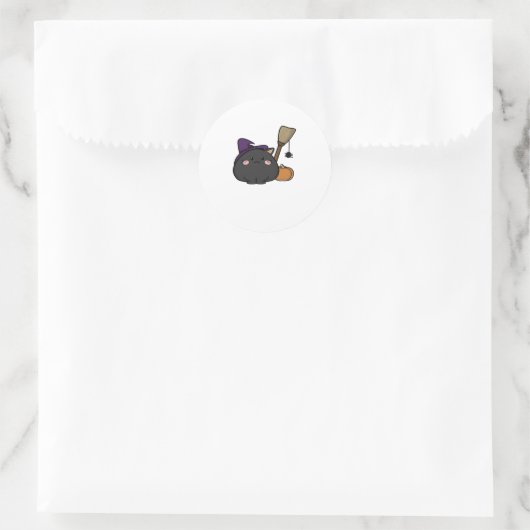 Sticker Rond T-shirt Halloween surdimensionné (Sac)