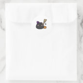 Sticker Rond T-shirt Halloween surdimensionné (Sac)