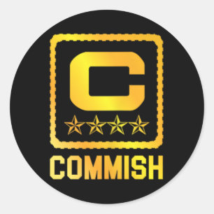 Sticker Rond T-shirt homme Commish Fantasy Football Draft Commi