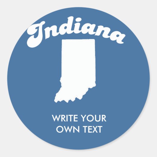 Sticker Rond T-shirt INDIANA STATE MOTTO (Devant)