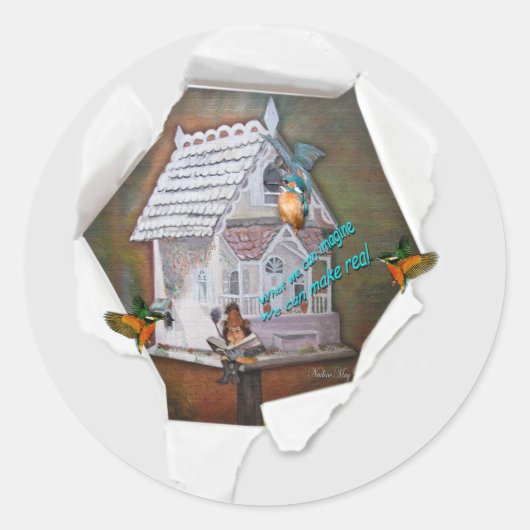 Sticker Rond T-Shirt, le conteur de Leprechaun (Devant)