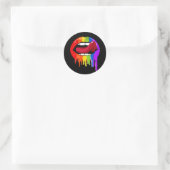Sticker Rond T-shirt Lips Pride (Sac)