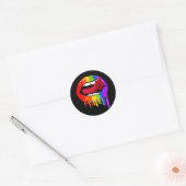 Sticker Rond T-shirt Lips Pride (Enveloppe)