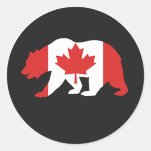 Sticker Rond T-shirt MAMA CANADA