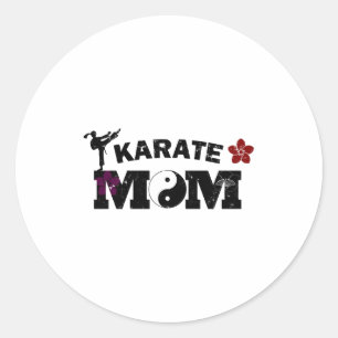 Sticker Rond T Shirt Maman Karaté