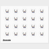 Sticker Rond T Shirt Moines Shaolin (Feuille)