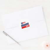 Sticker Rond T-shirt Obama 2012 (Enveloppe)