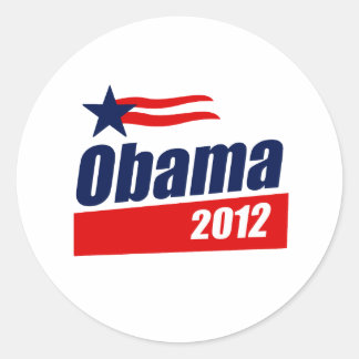Sticker Rond T-shirt Obama 2012