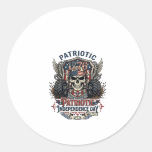 Sticker Rond T-shirt patriotique 1776 camion monstre hors route