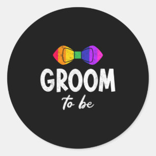 Sticker Rond T-shirt pour l'enterrement de vie de garçon Gay Le