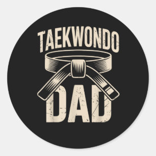 Sticker Rond T-shirt pour papa de Taekwondo3