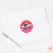 Sticker Rond T-Shirt QUEER AF (Enveloppe)