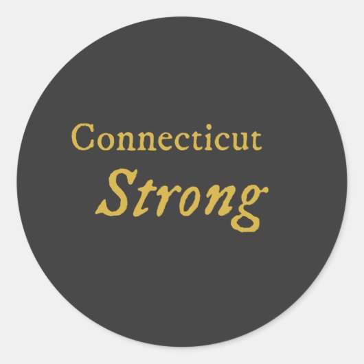 Sticker Rond T-shirt robuste Connecticut (Devant)