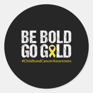 Sticker Rond T-shirt ruban jaune pour le mois de sensibilisatio