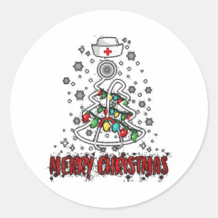 Sticker Rond T-shirt Stéthoscope Tree Light