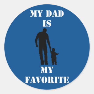 Sticker Rond T-shirt tendance cadeau fête des pères émotionnel
