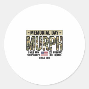 Sticker Rond T-shirt vector vintage de l'entraînement Murph du 