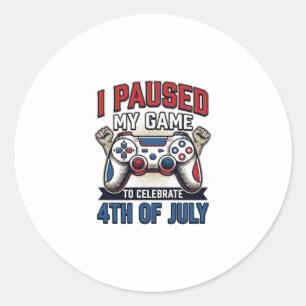 Sticker Rond T-shirt vector vintage du 4 juillet pour joueur pa