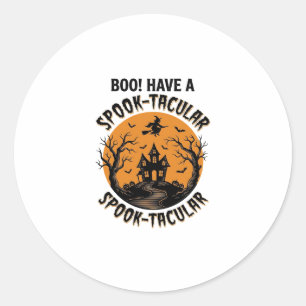 Sticker Rond T-shirt vintage de maison hantée Spook-Tacular Hal