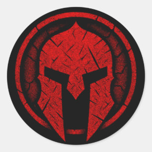 Sticker Rond T-shirt Warrior Spirit