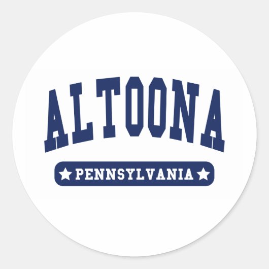 Sticker Rond T-shirts Altoona Pennsylvania College Style (Devant)